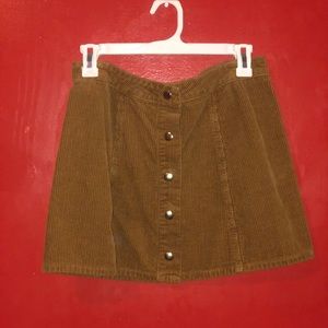 Corduroy mini skirt